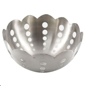 Kit 2 Fruteiras Cesto De Mesa Em Aço Inox 24 Cm Importada Indiana