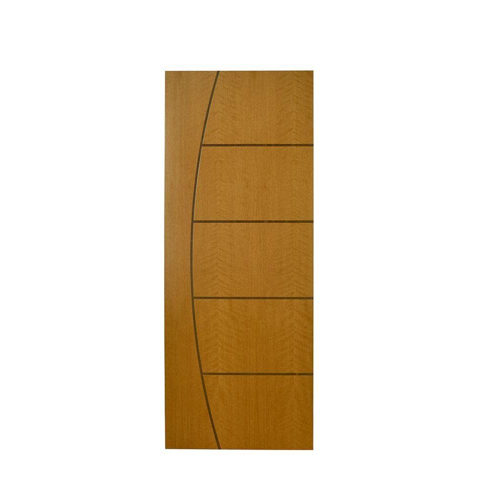 Porta Madeira Modelo Colmeia Frisada 4022 - 80x210 x 3,5 Jequitibá - Alamo