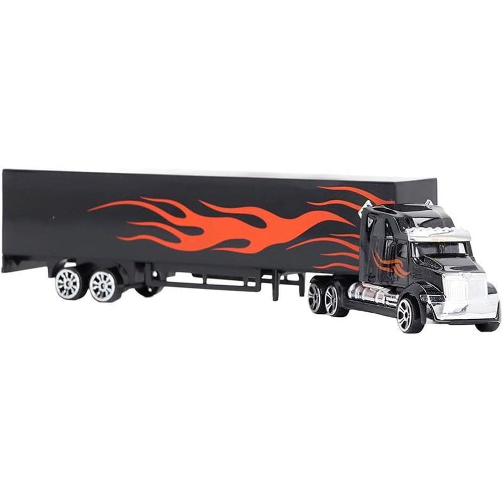 Caminhão Miniatura Carreta Preto Escala 1:87 20Cm Rh002-1