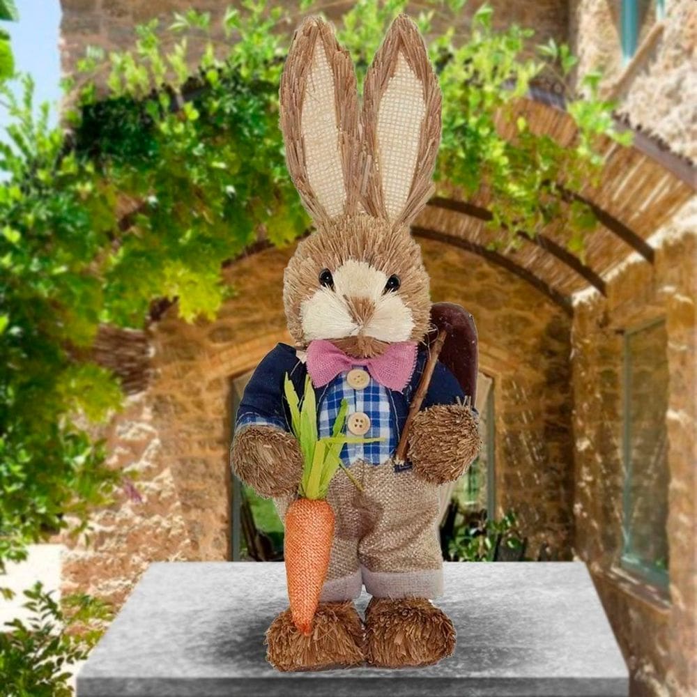 Coelho De Páscoa Decoração Enfeite Coelhinho 33cm