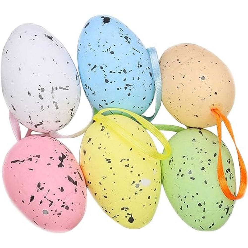 Enfeite Decorativo Páscoa 24 Ovos Pendentes Coloridos