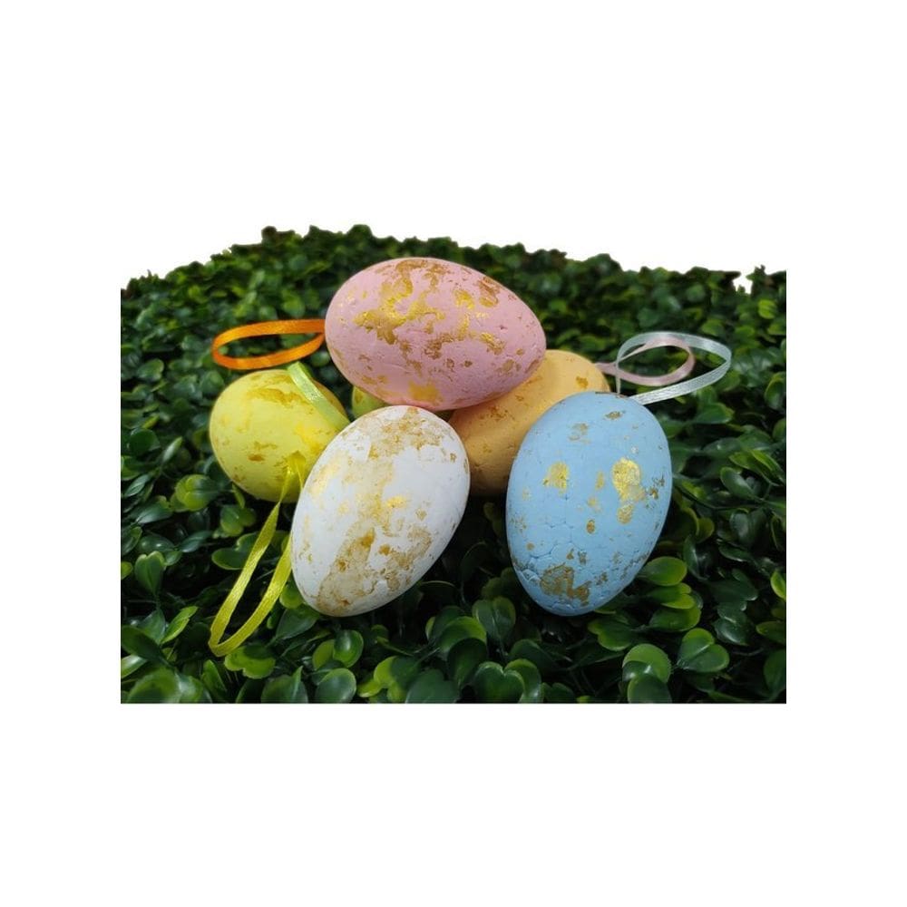 Enfeite Decorativo Páscoa 24 Ovos Pendentes Coloridos