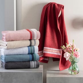 Toalha de Rosto com Barra Jacquard Coimbra