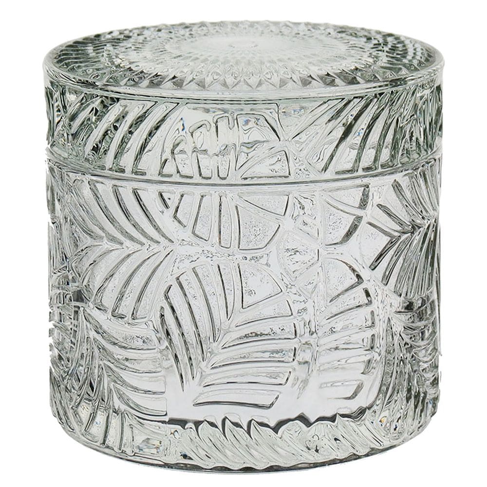 POTICHE DECORATIVO BOMBONIERE REDONDO HOME&CO COM TAMPA VIDRO 9x8x8cm TRANSPARENTE