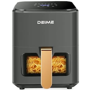 Fritadeira Elétrica AirFryer 4.2L com Painel Digital e 7 Predefinições, 110V 1200W, DEIME, Cinza