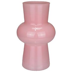 VASO DECORATIVO ENFEITE CASA ELIPSE HOME&CO LEITOSO VIDRO 20x12x12cm ROSA