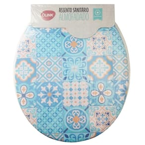 Assento Almofadado Decorado Azulejo Português