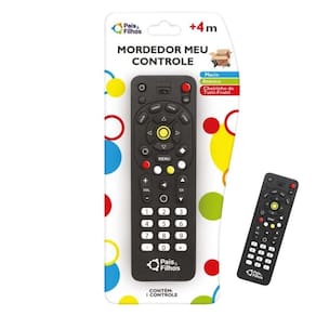 Brinquedo Mordedor Macio Formato Controle Remoto Cheirinho