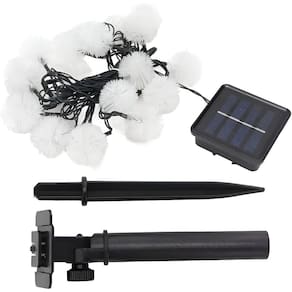 Cordão De Fada Solar LEDs Lâmpadas Luzes Amarela Natal 5m