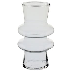 VASO DECORATIVO ENFEITE CASA ELIPSE HOME&CO VIDRO 20x12x12cm TRANSPARENTE
