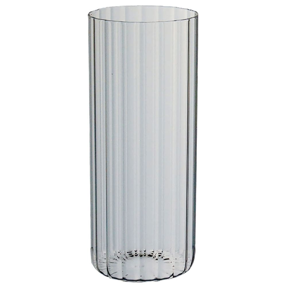 VASO DECORATIVO ENFEITE CASA CILINDRO HOME&CO BOROSSILICATO 25x10x10cm TRANSPARENTE