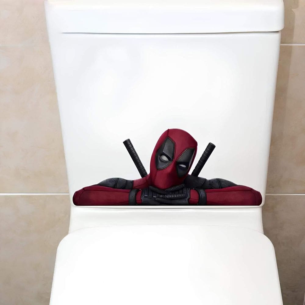Adesivo De Vaso Sanitário Deadpool
