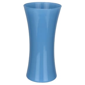 VASO DECORATIVO ENFEITE CASA REDONDO HOME&CO LEITOSO VIDRO 25x12x12cm AZUL