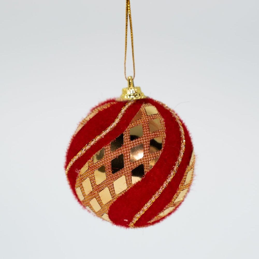 Enfeite Bola Vermelha Arvore Natal Decorativa 6pçs 6cm