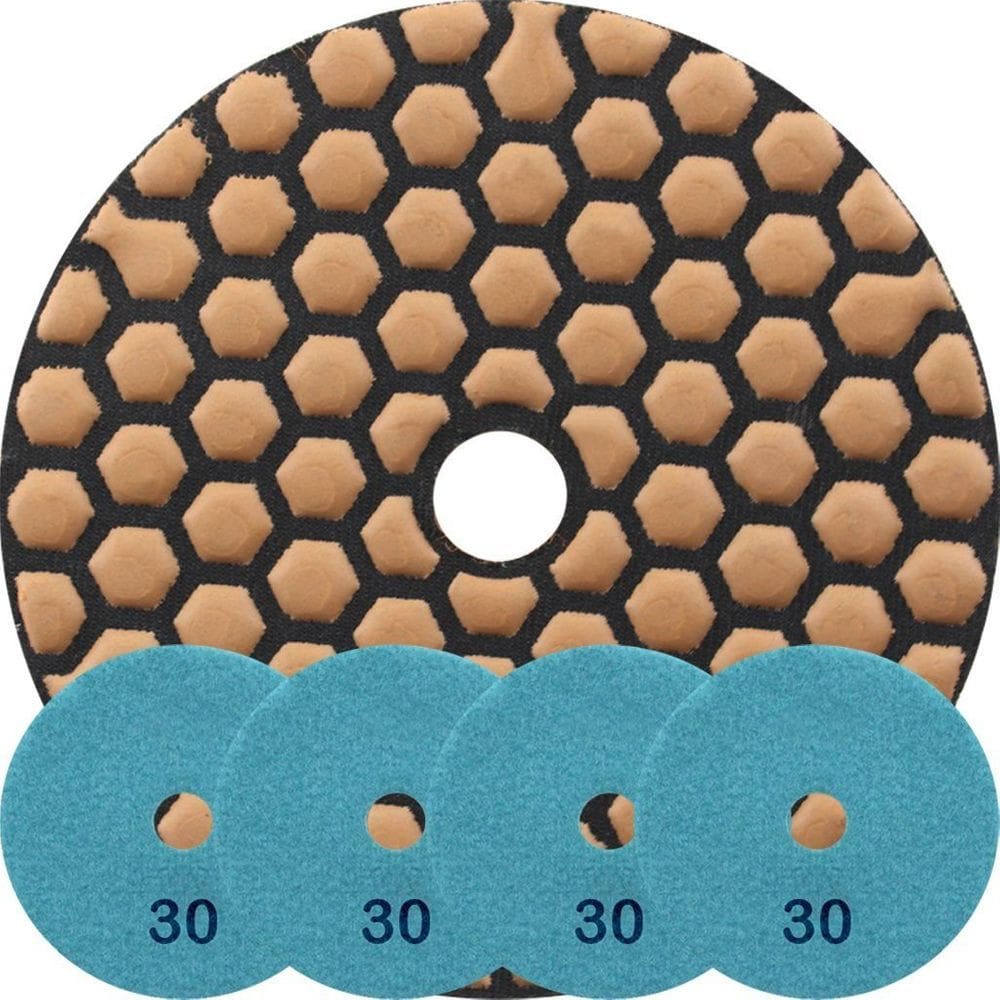 Kit 2 Disco Lixa Polimento A Seco Mármore 10cm Grão 30