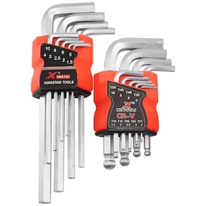 Combo Jogo De 18 Chaves Allen Hexagonal 1,5 a 10mm