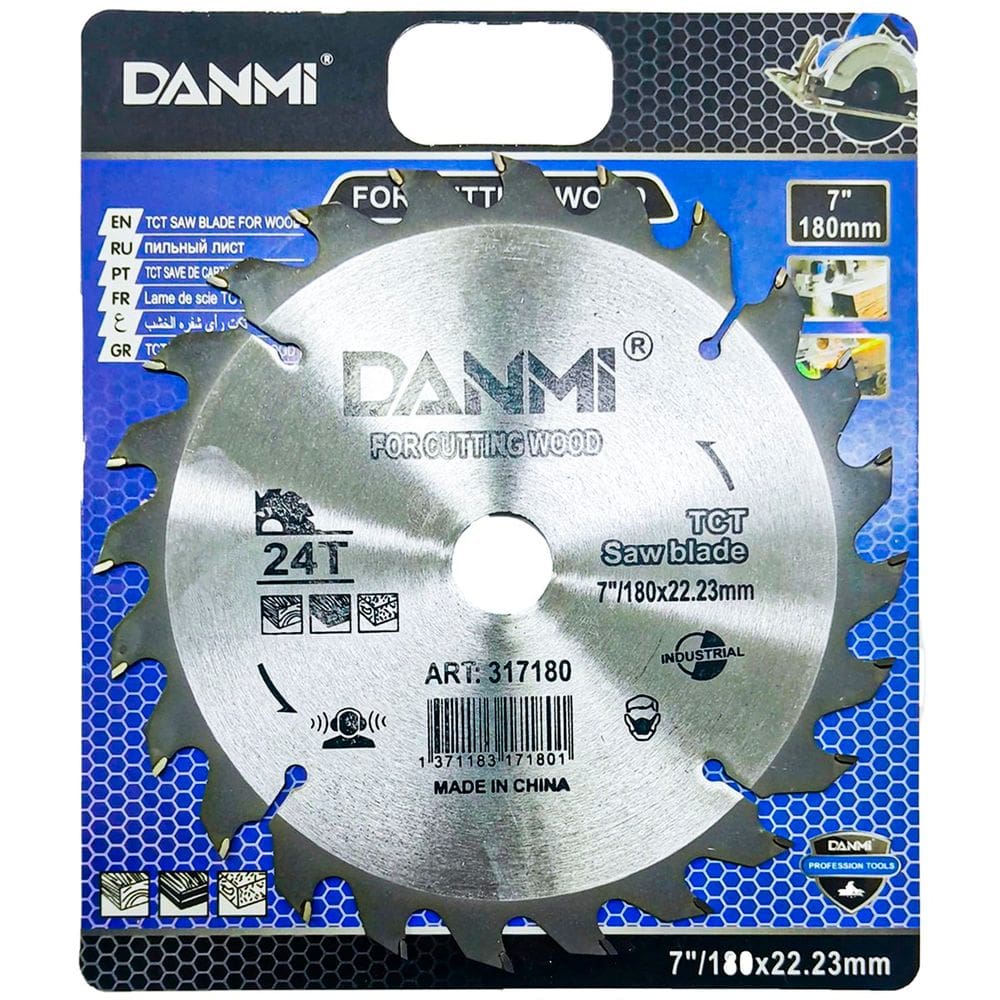 Lamina Disco De Corte Prata Circular Madeira 24 Dentes 180mm