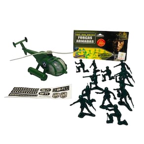 Gulliver Forças Armadas Helicóptero + Soldados Brasileiros