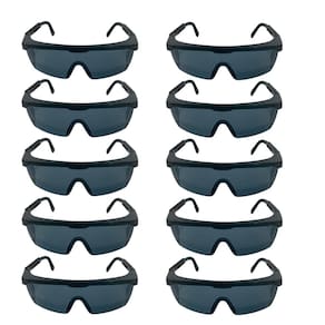 Kit 10 Oculos escuro de Segurança Proteção EPI Lente Preto