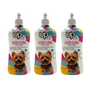 Kit com 3 Banho A Seco Em Spray Para Caes Sem Enxague 500ml
