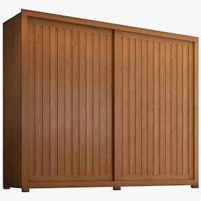 Guarda Roupa Roupeiro Zanzini Coliseu 2 portas de correr 6 gavetas com pés Cinamomo