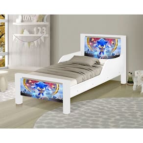 Mini Cama Infantil Game Adesivada com Colchão