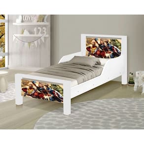 Mini Cama Infantil Adesivada Heróis