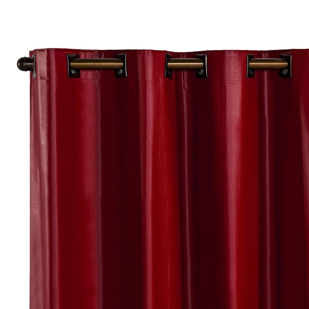 Cortina Folha Blackout Pvc 1,40M X 1,60M Uma Parte Vermelho