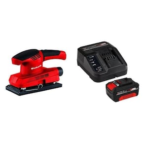 Lixadeira Orbital Elétrica Tc-os 1520 e 1 Kit Carregador Bivolt com Bateria 18v 4,0ah Pxc Vermelho/Preto