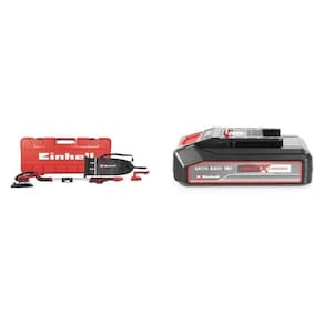 Kit Lixadeira de Paredes À Bateria Te-dw 18/225 Li com Bateria Power-x-change 18v 2,5 Ah Li Einhell Preto