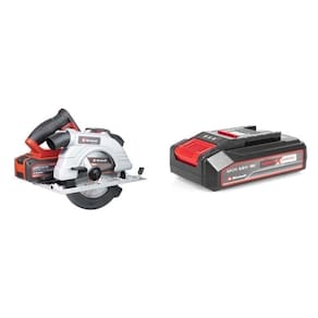 Kit Serra Circular À Bateria Te-cs 18/190 Li Bl com Bateria Power-x-change 18v 2,5 Ah Li Einhell Preto