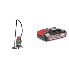 Kit Aspirador de Po e Liquido Tc-vc 18/20 Li com Bateria Power-x-change 18v 2,5 Ah Li Einhell Preto