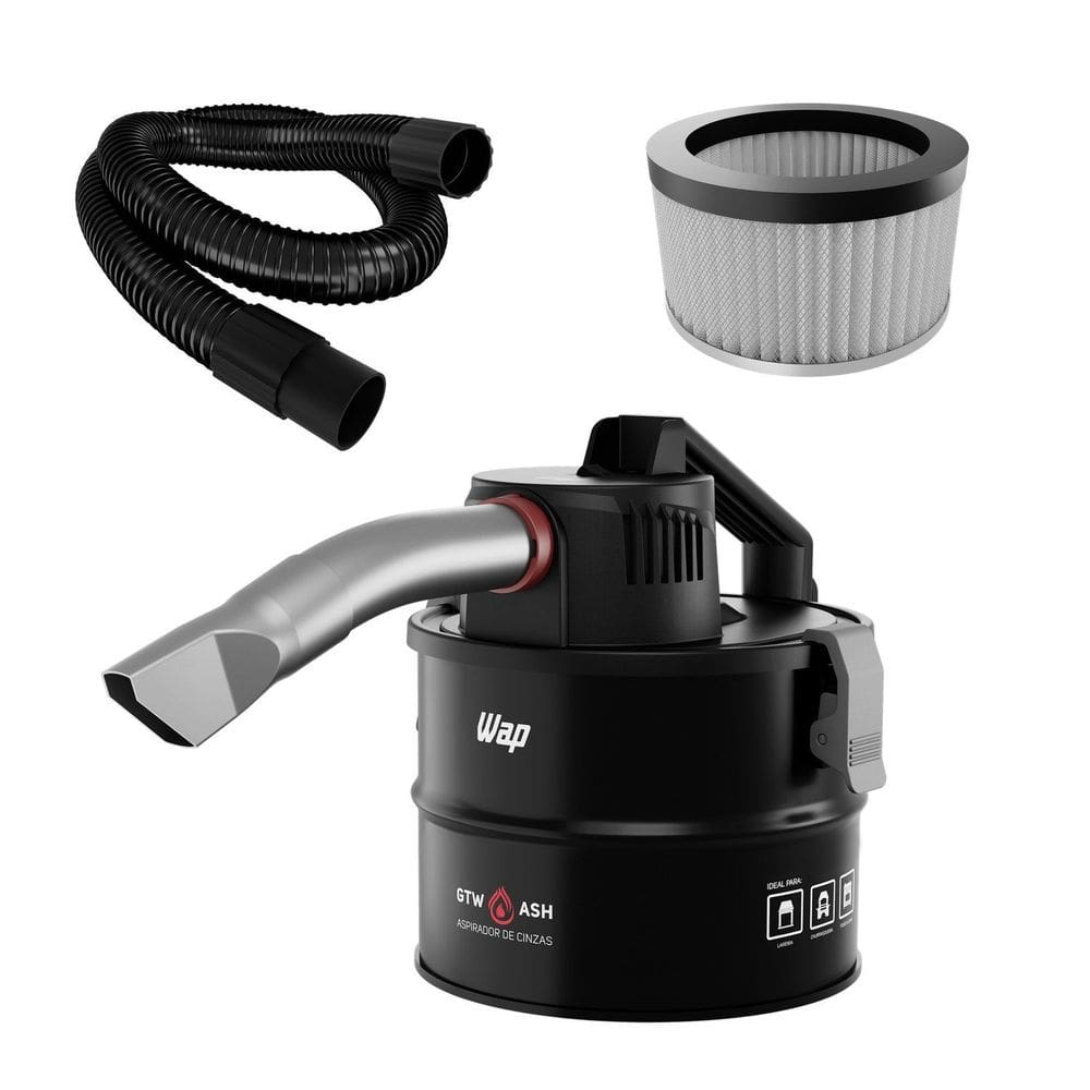 Aspirador de Cinzas WAP GTW ASH Potência de 1400w Filtro Hepa Sugador de Pó Churrasqueira 127v