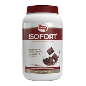 Whey Protein Isolado Isofort 900G Sabor Chocolate Vitafor