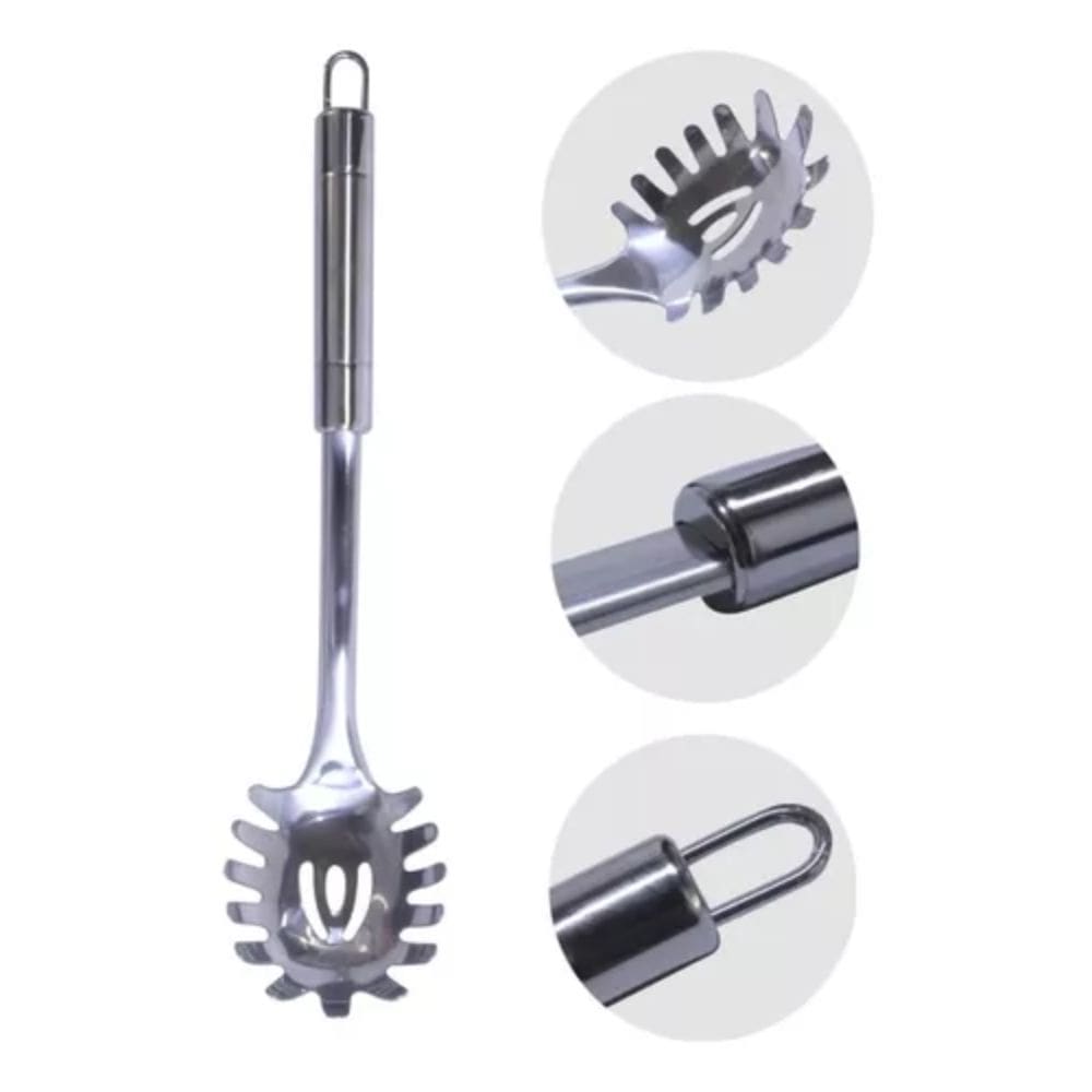 Garfo Aço Inox 31cm UAS056 + Colher Inox 29cm Uas058 Brasiterm