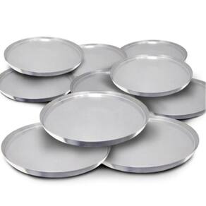 Kit 10 Formas Para Assar Ou Servir Pizza Em Alumínio 25cm