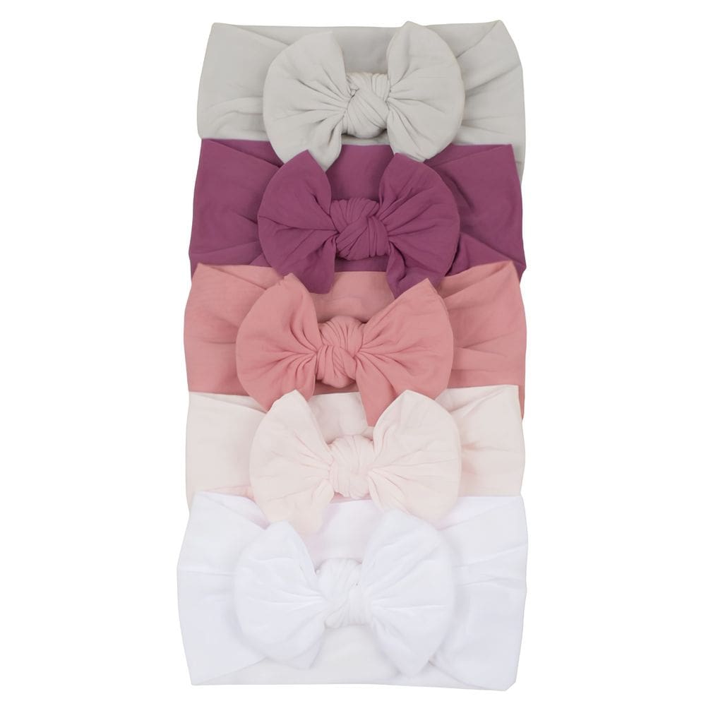 Laços de Bebê Macio Faixinha Turbante Slim Infantil Kit c/5