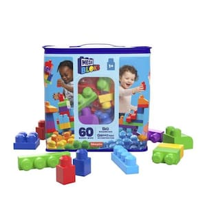 Mega Bloks Bolsa de Construção de 60 Peças Azul - Mattel
