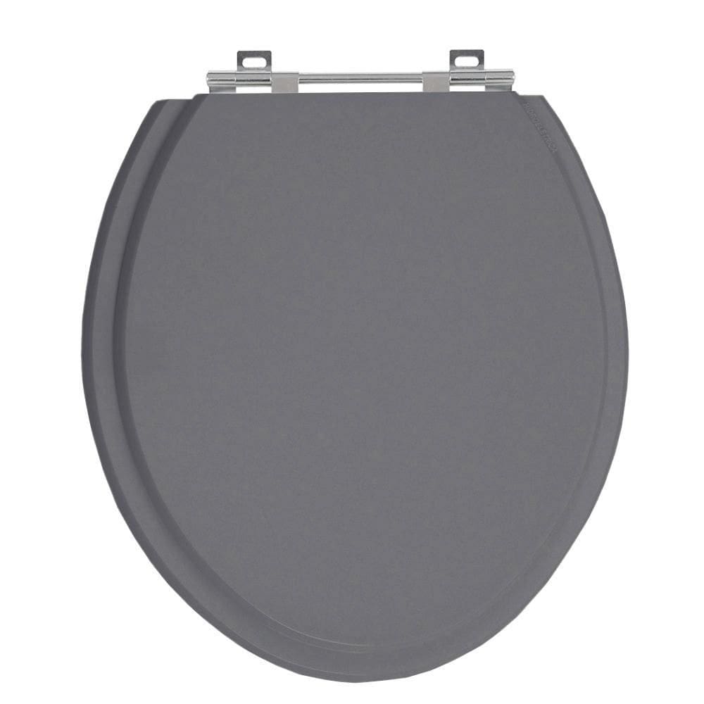 Assento Sanitário Universal Vaso Oval Cinza Amber Em Mdf