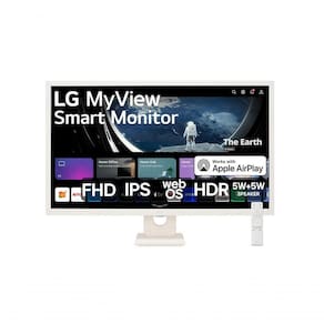 Monitor LG Myview Smart Tela IPS 32`` Fhd Webos Screen Share HDR10 Thinq Air Play 2 Bluetooth USB HDMI 32SR50F-W
