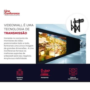 04 Suportes Videowall Sistema De Montagem Em Parede
