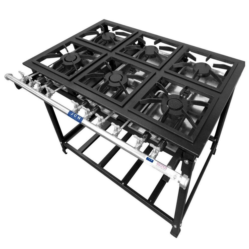 Fogão 6 Bocas Jcn Gourmet Industrial P7 Baixa Pressão Preto – N/a
