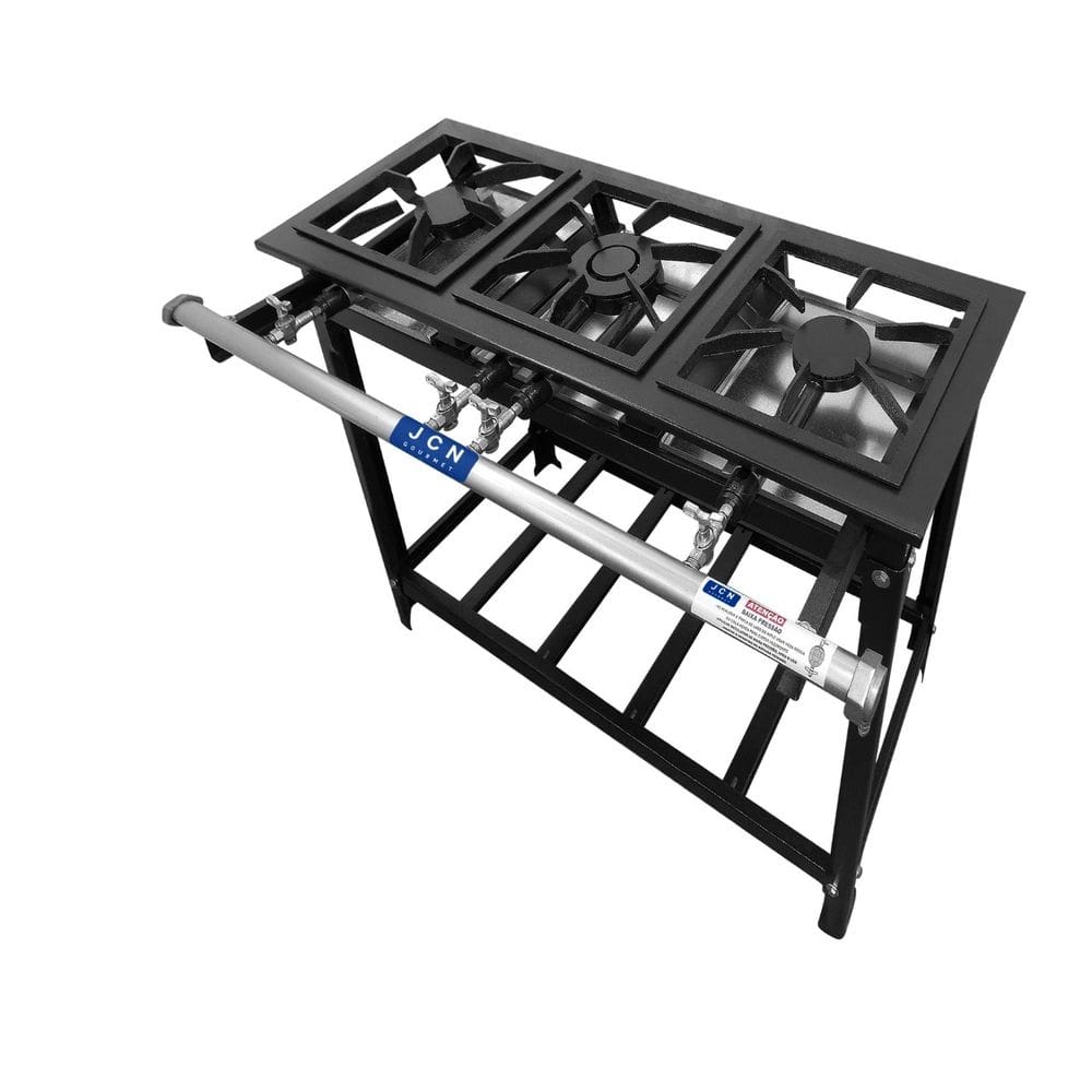 Fogão 3 Bocas Jcn Gourmet Industrial P5 Baixa Pressão Preto – N/a