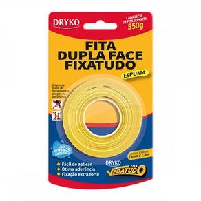 Fita Dupla Face Fixatudo Espuma 19MMX1,5MT DRYKO