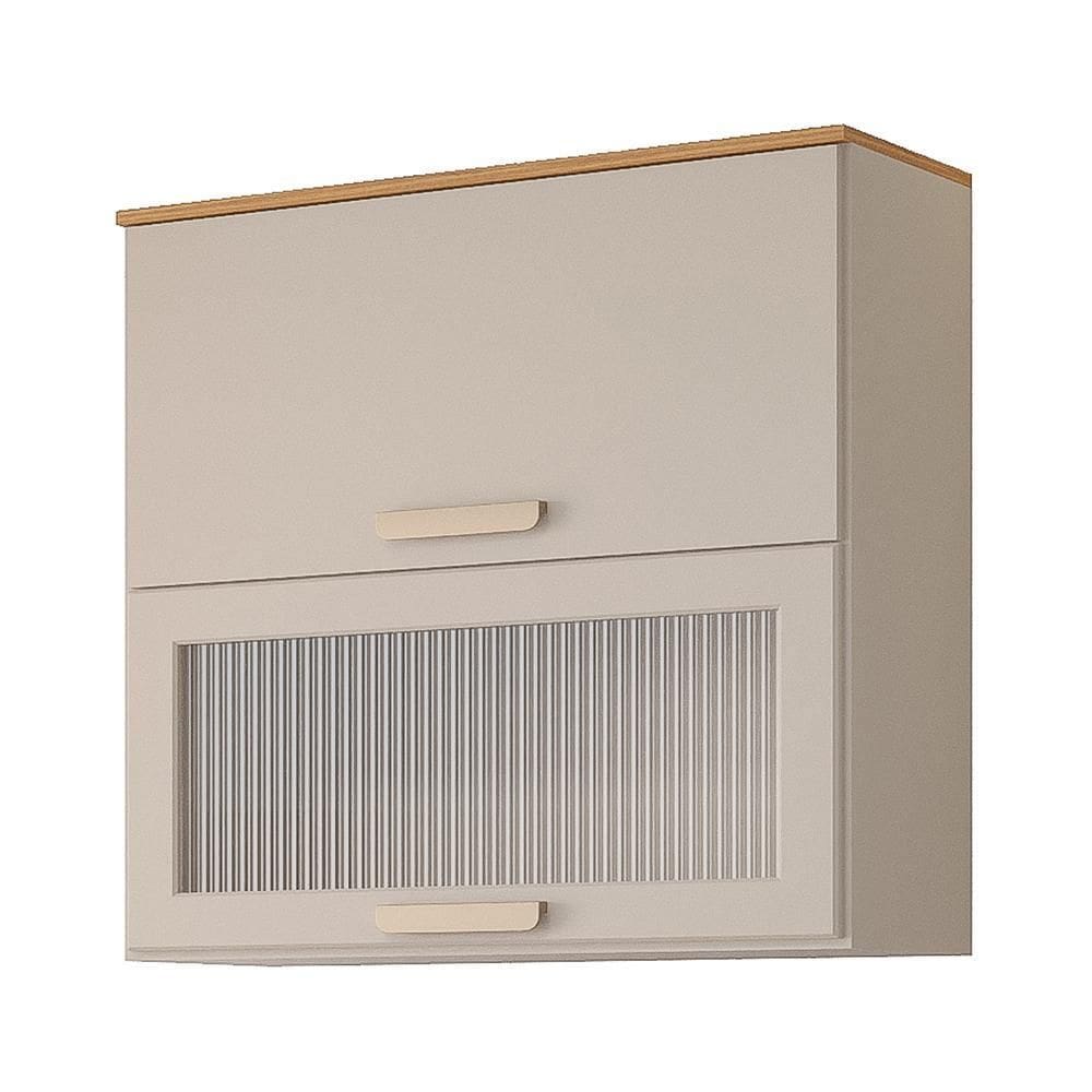 Armário Aéreo Bella 80cm 2 Portas Basculantes com Vidro - MGM