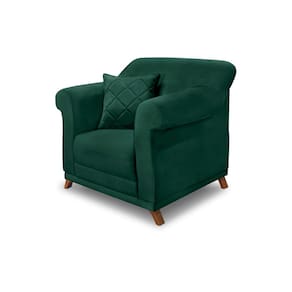 Poltrona Decorativa Apollo Veludo Verde 2235 - Montanaris Decor
