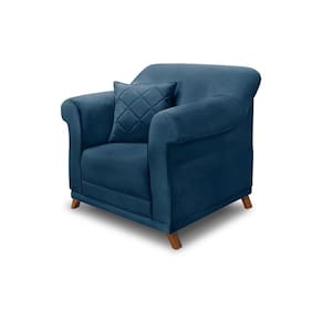 Poltrona Decorativa Apollo Veludo Azul Marinho 2233 - Montanaris Decor