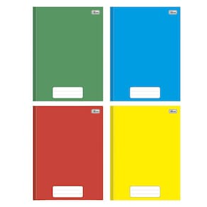 Kit 04 Cadernos (PEQUENO) Brochura 1/4 Pepper 80 Folhas 14x20cm Capa Dura Tilibra | Caderno de Recados Escolar