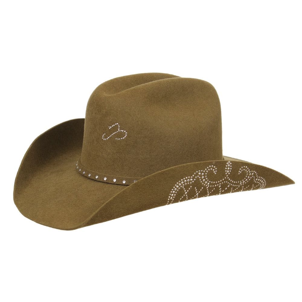 Chapéu Feltro Arizona Com Strass Pino Pralana 36893