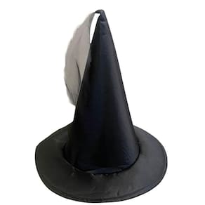 Chapéu De Bruxa Infantil Preto Liso Halloween Assustador